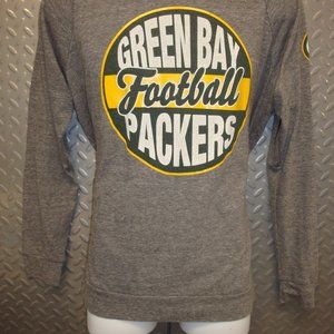 Green Bay Packers Women's NFL Team Apparel Long Sleeve Shirt Gray Size Medium